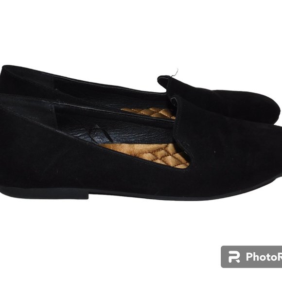 Seven7 Black Crushed Velvet Slip On Flats Size 9 - Picture 4 of 9